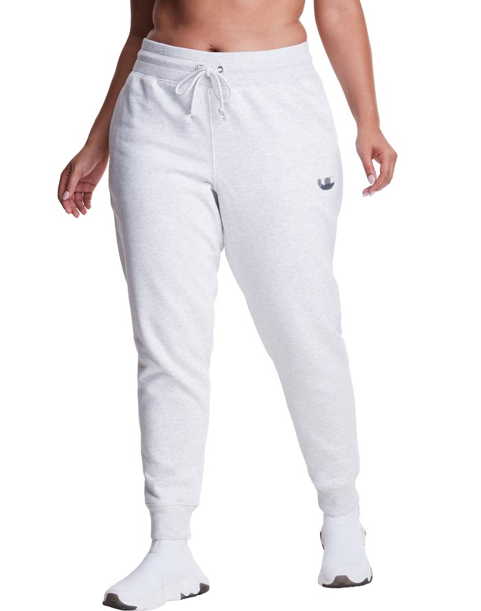 Champion Joggingbroek Dames - Grijs - Plus Reverse Weave Ombre Chenille Logo ( 386174-ETY )